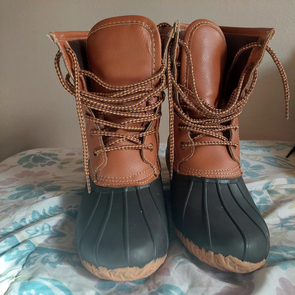 Steel shank leather brown boots